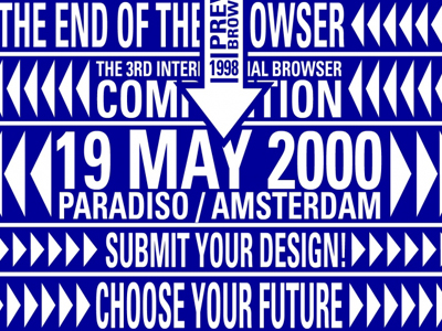 Design for the International Browserday Paradiso, 2000