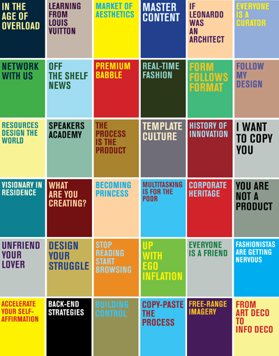 Book Title Slogans from Everyone is a Designer in the Age of Social Media, 2010